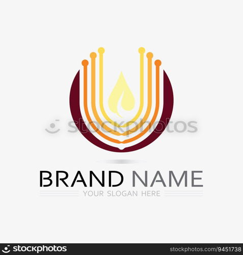 Initial letter U logo business and design icon vector