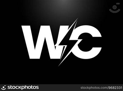 Initial Letter W C Logo Design Vector. Graphic Alphabet Symbol For Corporate Business