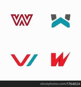 Initial letter W logo Vector template
