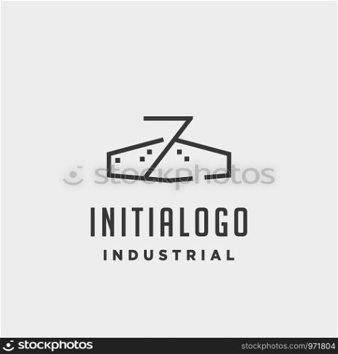 initial letter z real estate logo design for architect, house, building company. initial letter z real estate logo design vector illustration