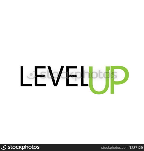 initial level up logo vector