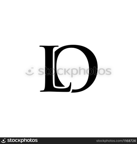Initial lo alphabet logo design template vector