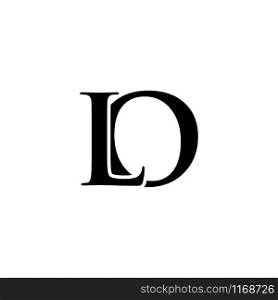 Initial lo alphabet logo design template vector