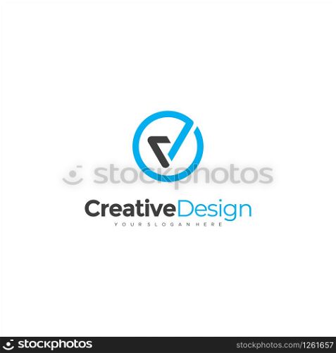 initial logo cd, dc, d inside c rounded letter negative space logo