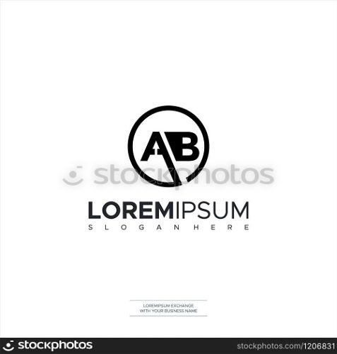 Initial Logo Letter AB A B Vector Element Design Symbols Premium Design