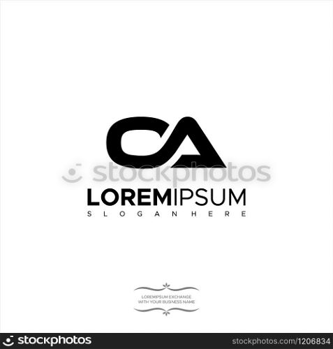 Initial Logo Letter CA C A Vector Element Design Symbols Logo