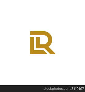 Initial lr logo design Royalty Free Vector Image