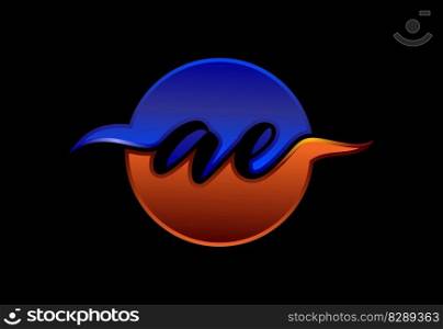 Initial Monogram Letter A E Logo Design Vector. Graphic Alphabet Symbol For Corporate Business