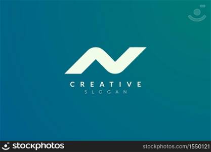 Initial monogram logo design letter N. Simple and modern vector design for business brand and product