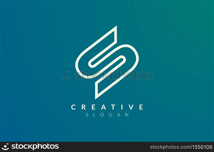 Initial monogram logo design letter S. Simple and modern vector design for business brand and product.