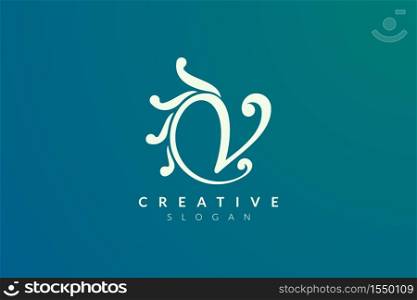 Initial monogram logo design letter V. Simple and modern vector design for business brand and product