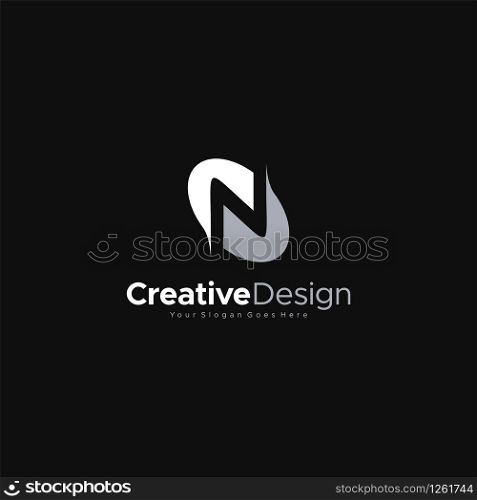 Initial N Logo Letter abstract Logo Template Design Vector, Emblem, Design Concept, Creative Symbol design vector element for identity, logotype or icon Creative Design