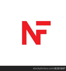 initial nf letter logo vector icon illustration design 