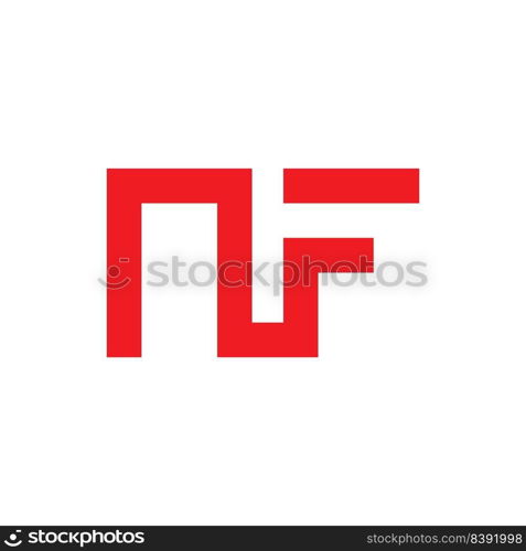 initial nf letter logo vector icon illustration design 