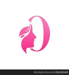 Initial O face beauty logo design templates simple and modern concept