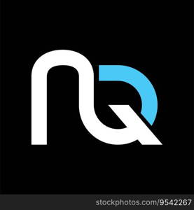 initial of NQ letter logo vector icon illustration design