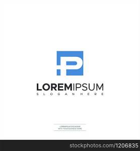 Initial P Letter Logo Design Template Vector Premium Design