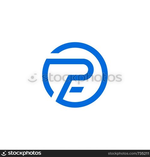 initial P logo template