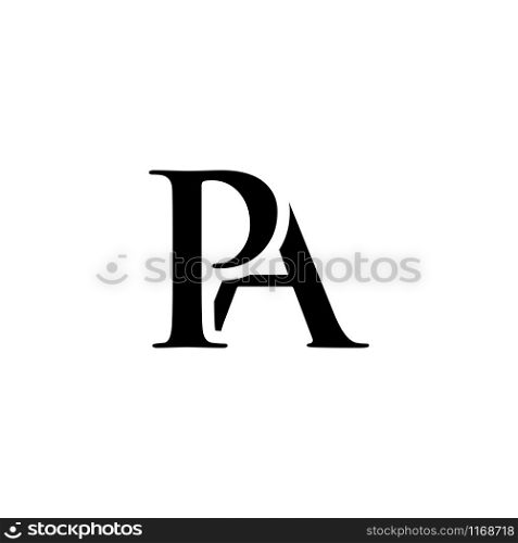 Initial pa alphabet logo design template vector
