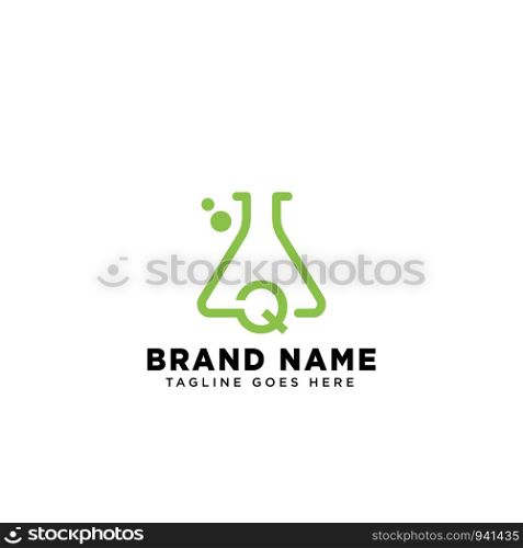 initial q molecular dna logo design template vector illustration icon element-vector. initial q molecular dna logo design template vector illustration icon element
