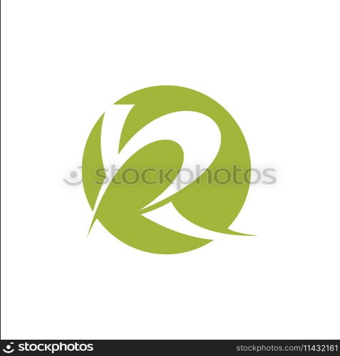 initial R logo vector rounded