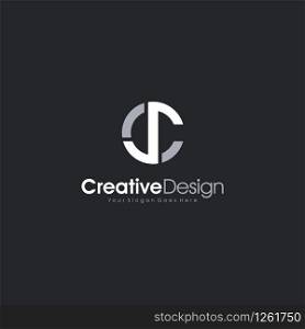 INITIAL SC Logo Emblem Circle abstract Logo Template Design Vector, Emblem, Design Concept, Creative Symbol design vector element for identity, logotype or icon Creative Design