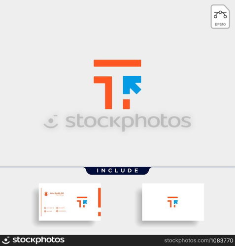 Initial T Click Pointer Logo Template Vector illustration. Initial T Click Pointer Logo Template Vector