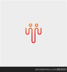 Initial T Human Community Logo Template Design. Initial T Human Community Logo Template Vector