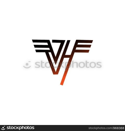 initial V logo template