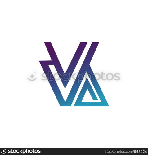 initial V logo template