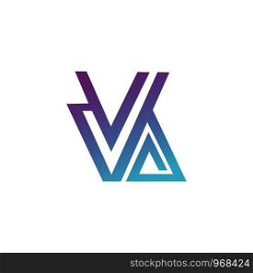 initial V logo template