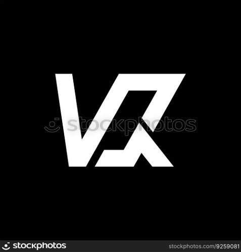 initial vq letter logo on black background vector icon illustration design 