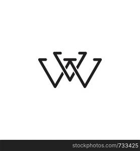 initial W logo template