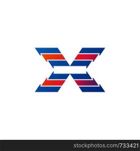 initial X logo template