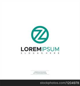 Initial Z Letter Logo concept. Creative Minimal Monochrome Monogram emblem design template. Graphic Alphabet Symbol for Corporate Business Identity vector symbol business logo design