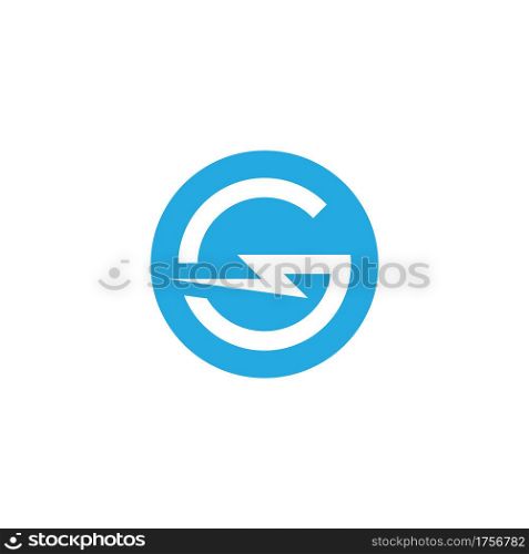 initials G logo icon Vector design template