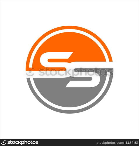 initials SS circle logo vector