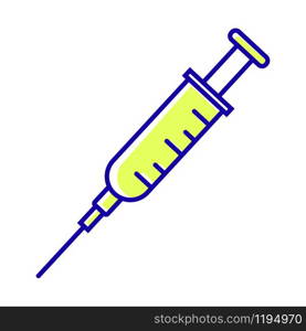 Injection icon vector symbol, medical instrument