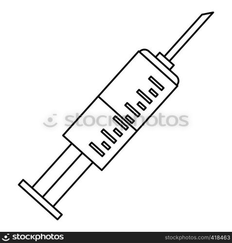 Injection symbol icon. Outline illustration of injection symbol vector icon for web. Injection symbol icon, outline style