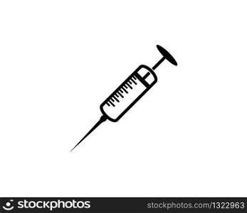 Injection syringe symbol illustration