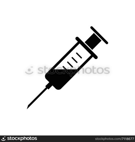 Injection Vector Icon. Medicine isolated icon. Vaccine sign. Pharmaceutic syringe concept. EPS 10. Injection Vector Icon. Medicine isolated icon. Vaccine sign. Pharmaceutic syringe concept.