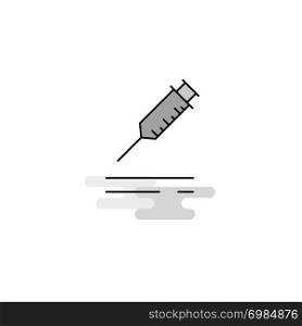 Injection Web Icon. Flat Line Filled Gray Icon Vector