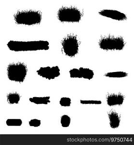 Ink brush stroke collection Royalty Free Vector Image