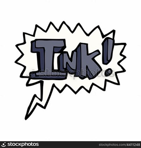 ink cartoon with speech bubble