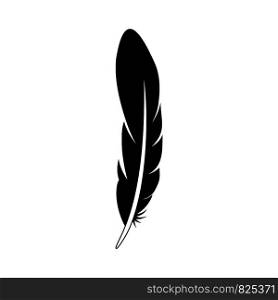 Ink feather icon. Simple illustration of ink feather vector icon for web design isolated on white background. Ink feather icon, simple style