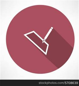 Ink pen and sheet icon. Flat modern style vector illustration