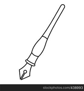 Ink pen icon in outline style isolated vector illustration. Ink pen icon outline