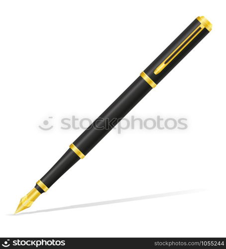 ink pen vector illustration isolated on white background