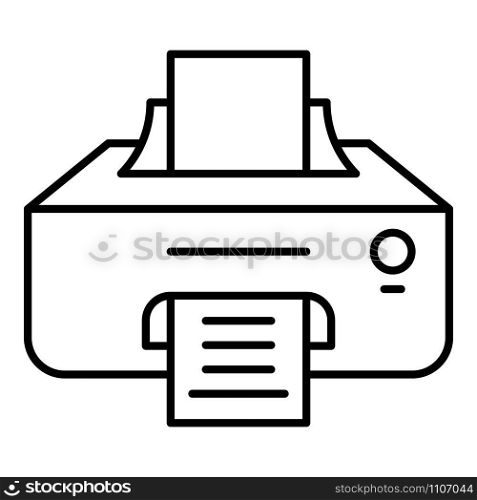 Ink printer icon. Outline ink printer vector icon for web design isolated on white background. Ink printer icon, outline style