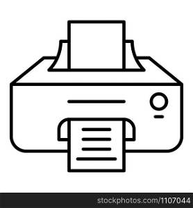 Ink printer icon. Outline ink printer vector icon for web design isolated on white background. Ink printer icon, outline style
